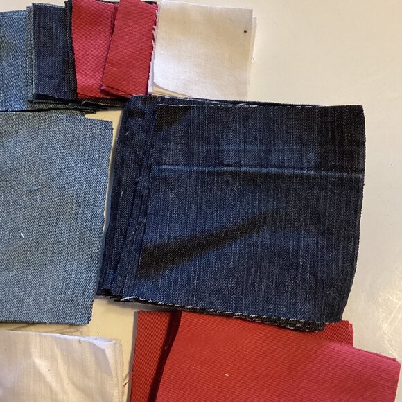 Bundle of 97, 5" Charm Pack + 2.5" Mini Charms Denim Squares, Sewing Quilting - Picture 3 of 5